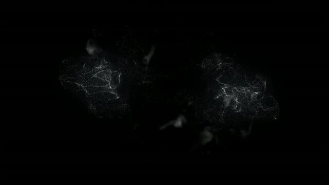Frost cinematic dense cryogenic cloud revealing intricate frozen particle textures