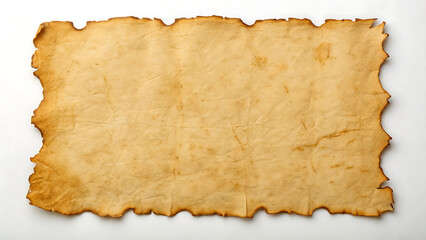 Fototapeta premium Aged parchment paper with rough edges and vintage texture. Antique document background for historical or medieval designs.