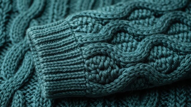 close up of knitted wool