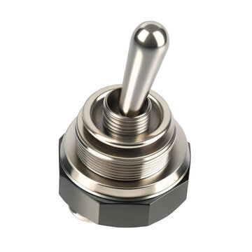 White 3 d toggle switch isolated on transparent background p n g a i generated isolated on a transparent background