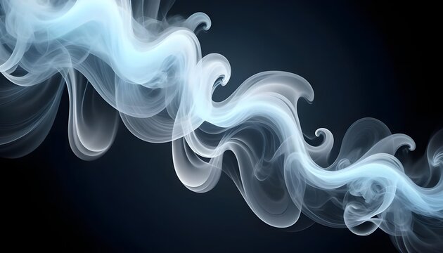 Abstract Ethereal Flowing Smoke Pattern Background with Soft Wisps