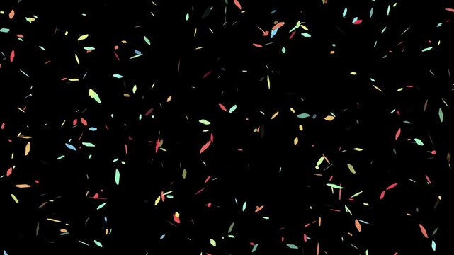 Colorful Birthday Sprinkles Rain Celebration Effect. Sprinkles glitter particles Falling Party Background Animation.