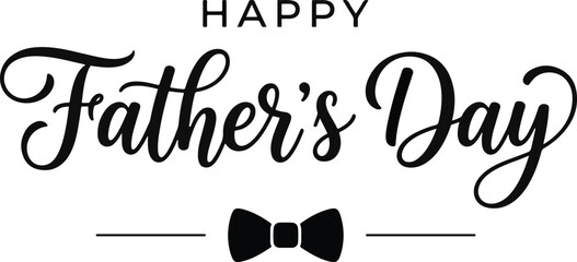 Happy father's day elegant typography with bow tie graphic © Md. Al Amin Jony