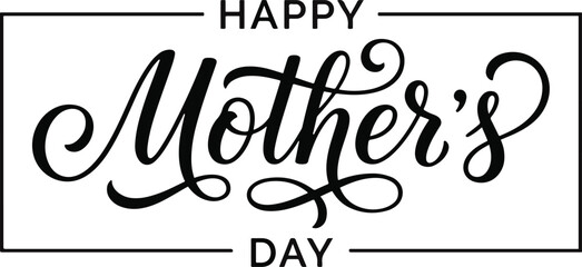 Elegant happy mother's day calligraphy design for cards and gifts © Md. Al Amin Jony
