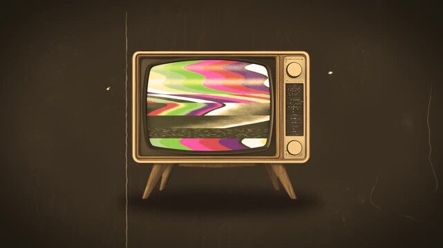 retro tv set background