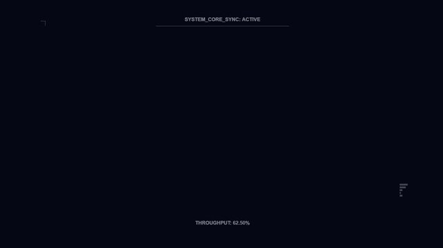 Digital system interface loading screen with increasing data throughput