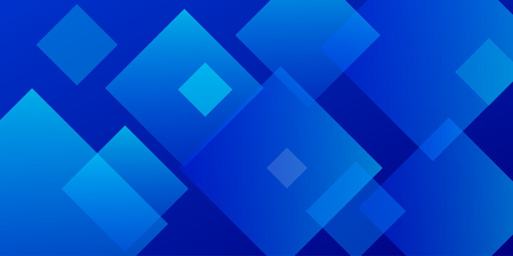 Abstract background with overlapping blue squares and geometric shapes, modern gradient design pattern