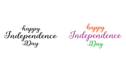Vibrant Happy Independence Day celebration greetings with colorful typography © MD mizanur 