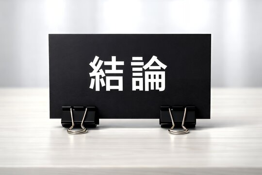 黒いカードに白い文字で書かれた「結論」の決定的なメッセージ