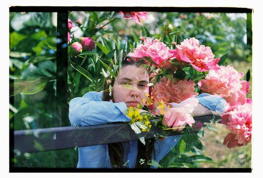 Dreaming through pink and green &mdash; a double exposure in bloom