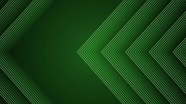 Abstract background with thin turquoise diagonal lines forming layered chevron shapes animation