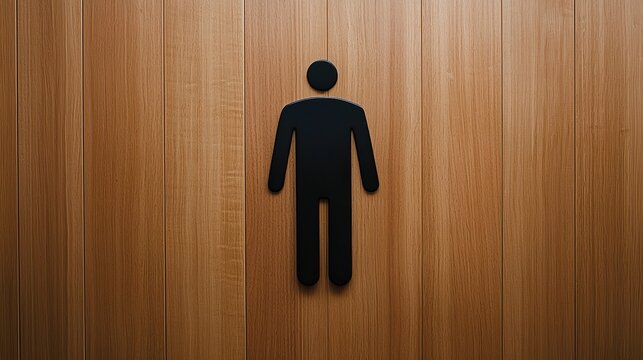Public toilet sign mockup, restroom entrance, clear icon, accessibility,