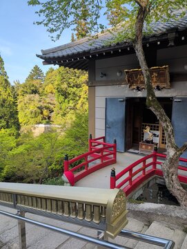 Miyajima Island Floating Shrine Red Bridge Gate Japan