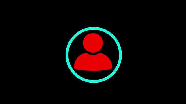 add user Icon of nice animated. Add new parson, Follow icon, alpha channel included. Animation of Add user icon, 4k video..