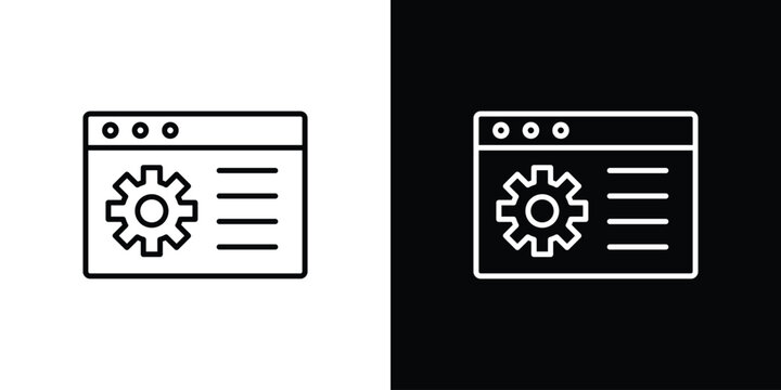 Control panel icon line logos series