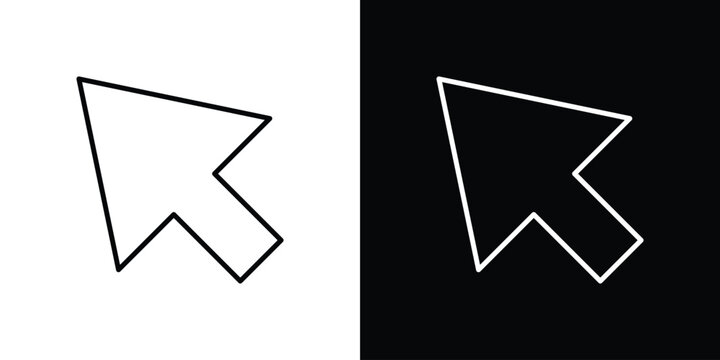 Cursor arrow icon line logos series