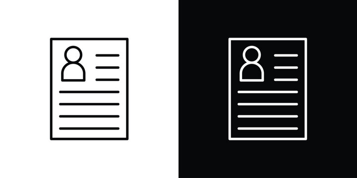 CV icon line logos series