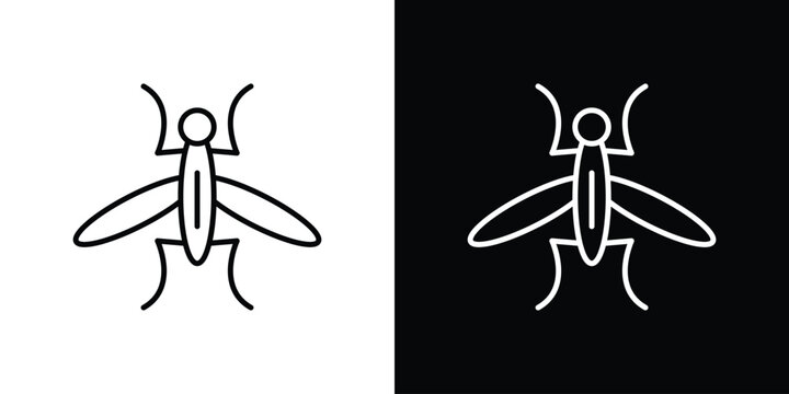 Mosquito icon line logos series