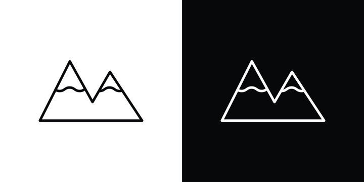 Mountain icon line logos series