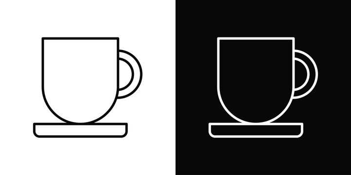Mug icon line logos series
