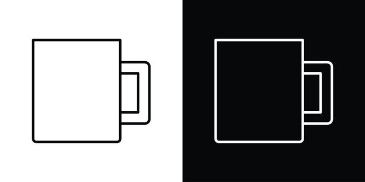 Mug icon line logos series