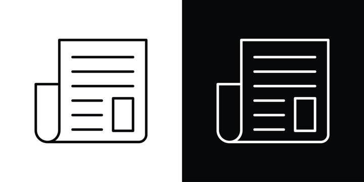 News icon line logos series