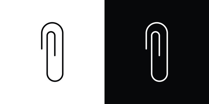 Paperclip icon line logos series