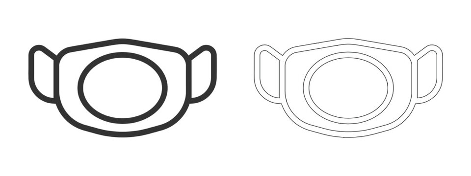 Medical face mask icon