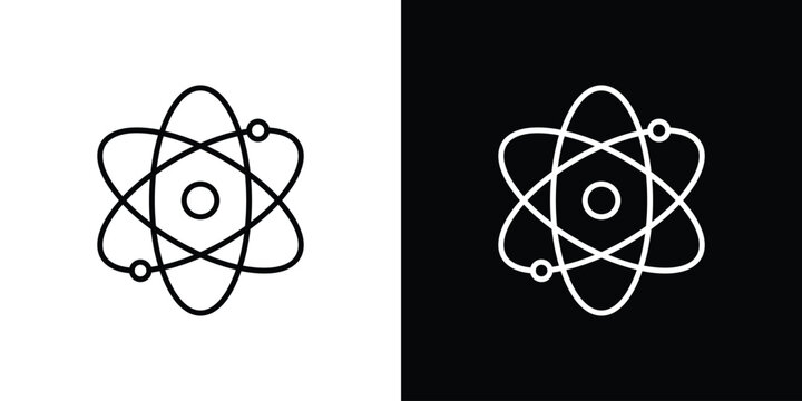 Physics icon line logos series