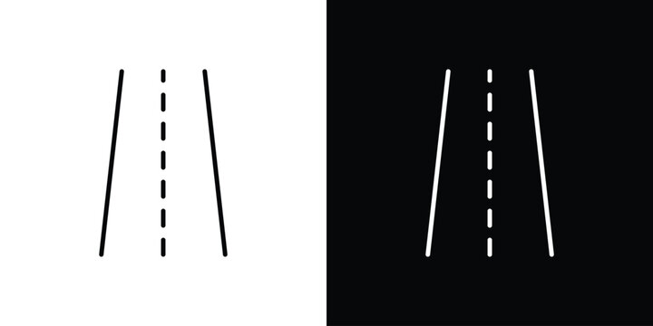 Road icon line logos series