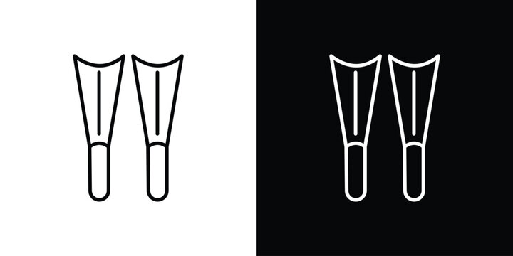 Scuba diving icon line logos series