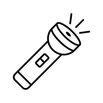 Flashlight icon representing portable light source for nighttime vision.
