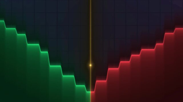 Market trends analysis with fluctuating graphs and data points