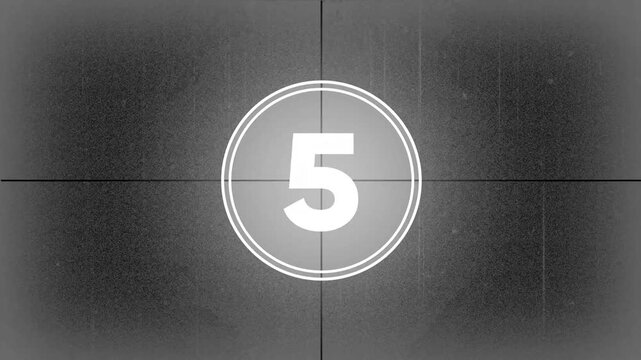 10 seconds realistic vintage old movie countdown intro animation - sepia toned with film shake and dust and scratches. Countdown movie from 10 to 0 ... 
