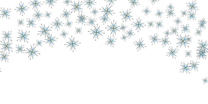 Retro christmas starburst background with blue stars and snowflakes
