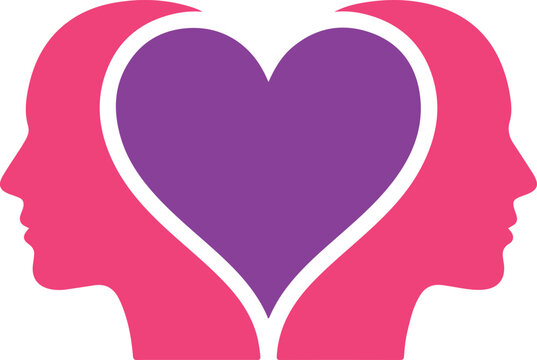 Mental Health Empathy Human Connection Vector Icon For Therapy Logo
