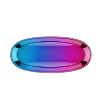 Shiny blue and purple oval button or icon