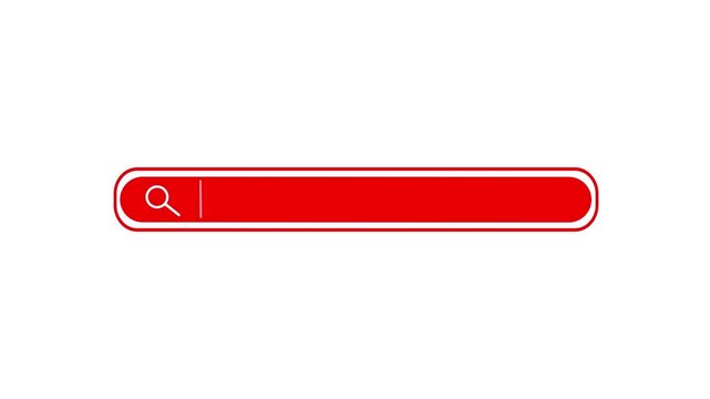 Animated realistic magnifier search icon zoom effect on and white background