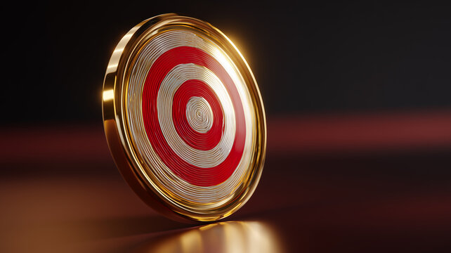 A circular target displayed as a precise bullseye, representing strategic focus
