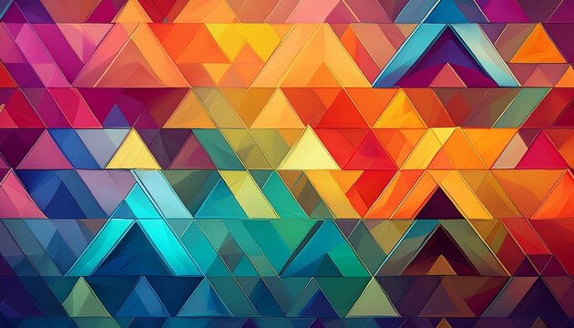 abstract colorful geometric triangles background creating vibrant pattern
