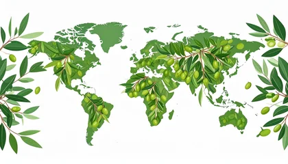 Fresh green leafy herb sprigs close up isolated. © Bahro