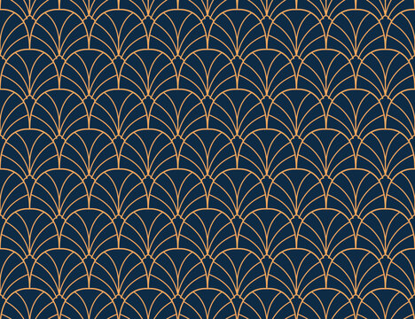 Modern cute art deco seamless pattern. Trendy abstract texture. Vector geometric background.