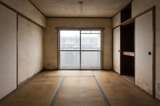 長年使われず荒れ果てた古い和室の部屋リノベーション