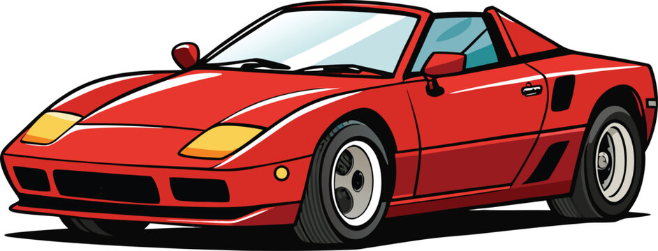 Red Sports Car Illustration red car automobile