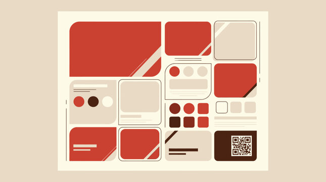 Professional red dashboard UI and layout design.