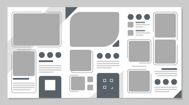 Modern web dashboard UI wireframe layout.