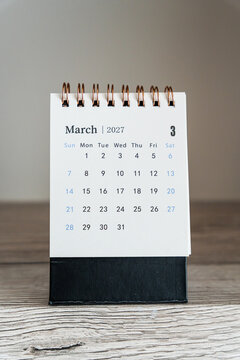 Single calendar page for March 2027 displaying dates and days of the week in minimalist design, ideal for planning and organizing purposes