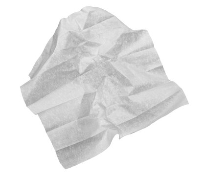 Lens cleaning wipes flying, isolated on white background, clipping path