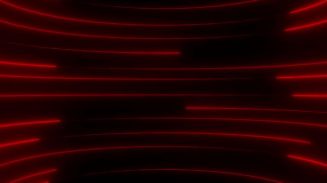 Neon lights blinking lines moving animation. Seamless loop animation of glowing neon line. 4k animation Horizontal glowing colorful neon line animation