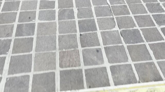 Cobblestone Street and Sidewalk Texture